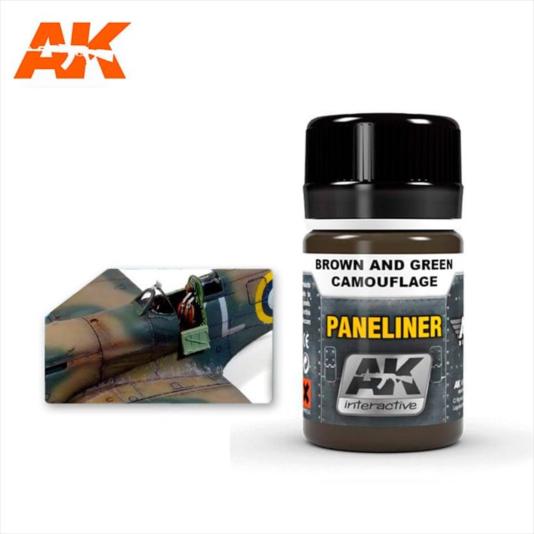 AK Interactive - Paneliner for Brown and Green Camouflage