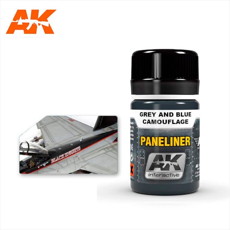 AK Interactive - Paneliner for Grey And Blue Camouflage - Click Image to Close