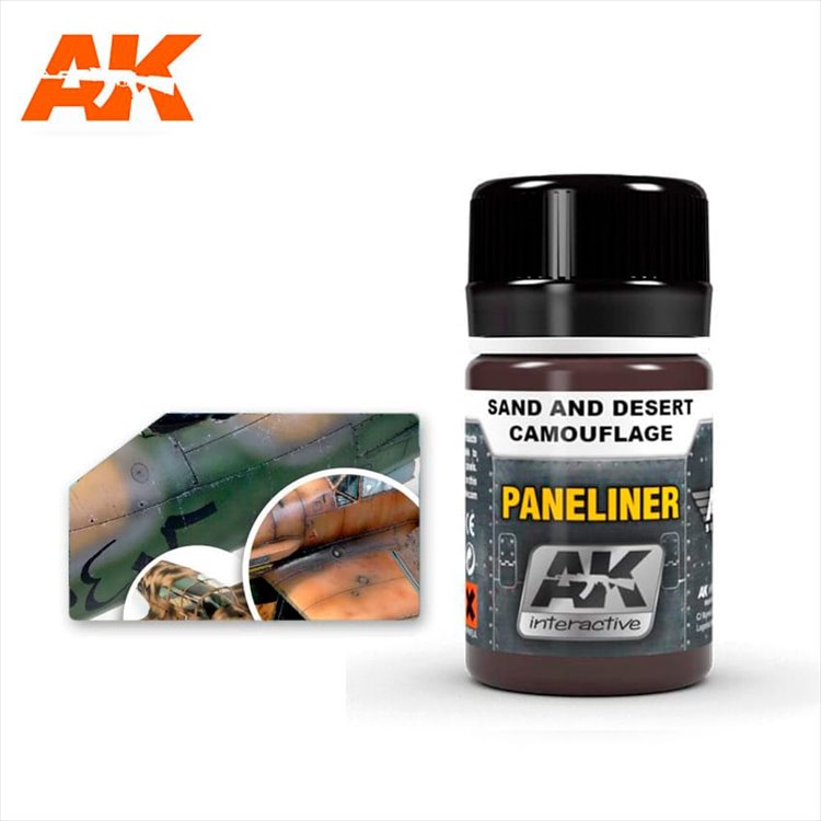 AK Interactive - Paneliner for Sand And Desert Camouflage - Click Image to Close