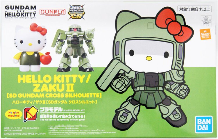 Gundam - Hello Kitty SD MS-06 Zaku II Model Kit - Click Image to Close