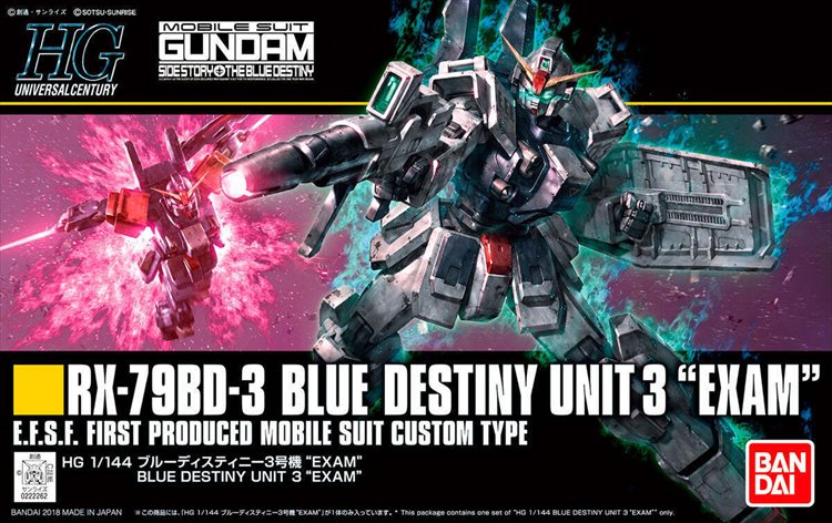 Gundam - 1/144 HGUC Blue Destiny Unit 3 Exam Model Kit - Click Image to Close