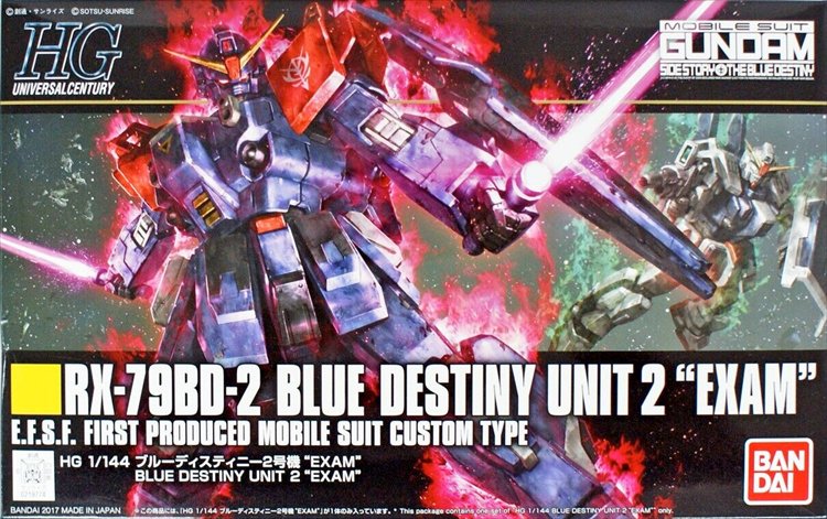 Gundam - 1/144 HGUC RX-79BD-2 Blue Destiny Unit 2 Exam Gundam - Click Image to Close