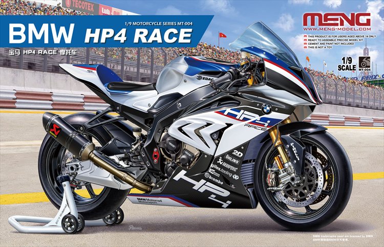 Meng - 1/9 BWM HP4 Race Bike Model Kit - Click Image to Close