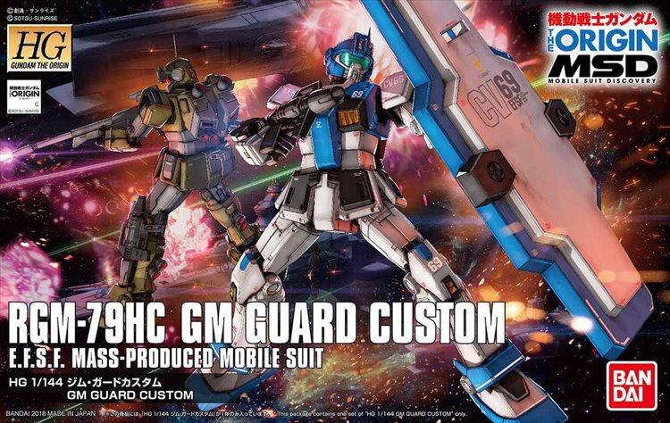 Gundam The Origin - 1/144 HG RGM-79HC GM Guard Custom - Click Image to Close