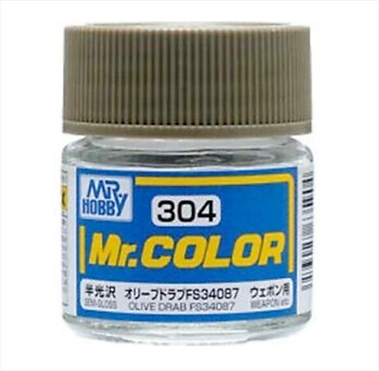 Mr Color - C304 Semi Gloss Olive Drab FS34087 10ml - Click Image to Close