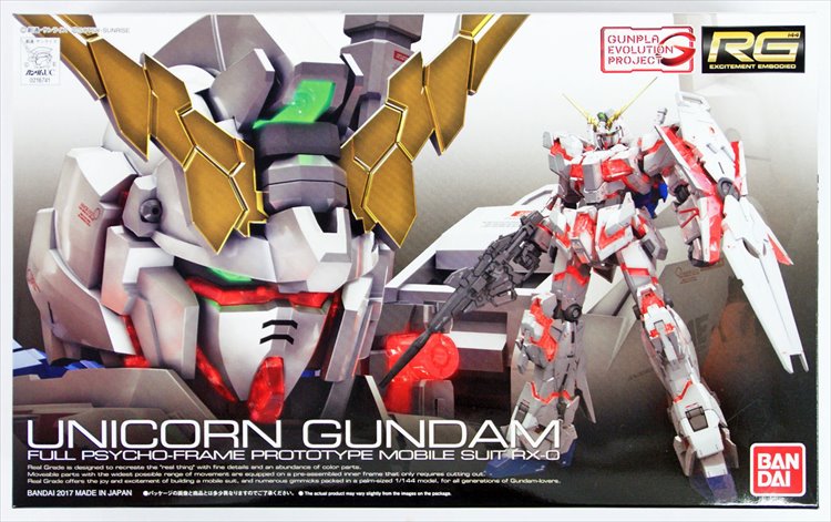 Gundam Unicorn - 1/144 RG Full Psycho-Frame Prototype Unicorn Gundam