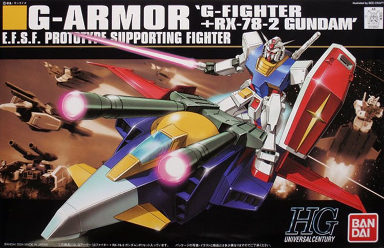 Gundam - 1/144 HGUC G-Armor G-Fighter and RX-78-2 Gundam