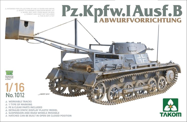 Takom - 1/16 Pz.Kpfw.I Ausf. B Model Kit - Click Image to Close