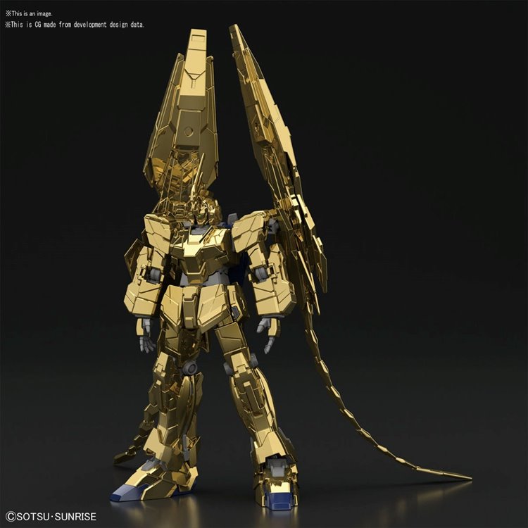 Gundam Unicorn - 1/144 HGUC Phenex Unicorn Mode Gold Coating - Click Image to Close