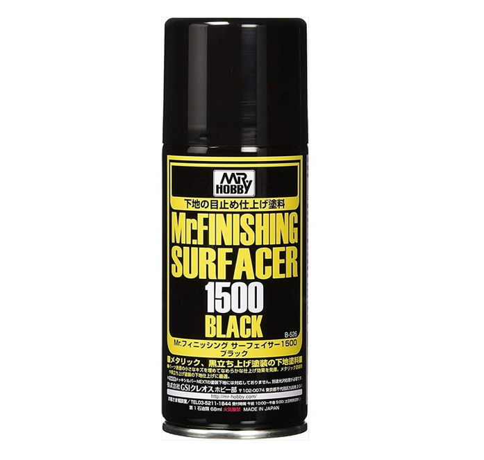Mr Color - Mr Finishing Surfacer 1500 Black Spray Can