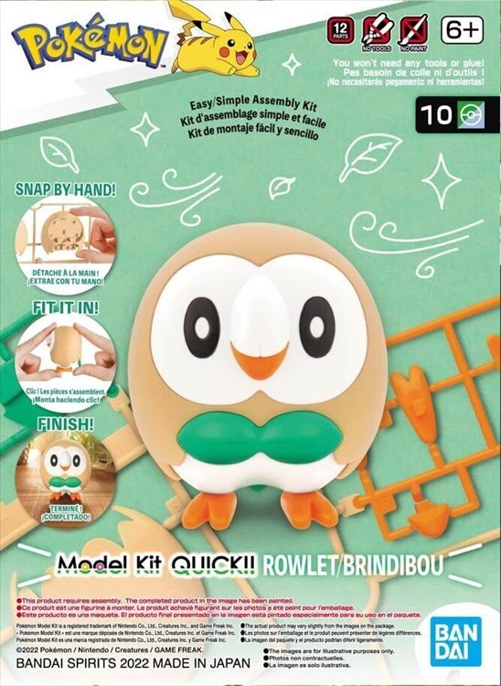 Pokemon - Spirit Pokemon Model Kit Rowlet - Click Image to Close