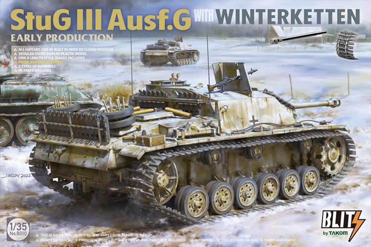 Takom - 1/35 Stug. III Ausf. G Early Production with Winterketten - Click Image to Close