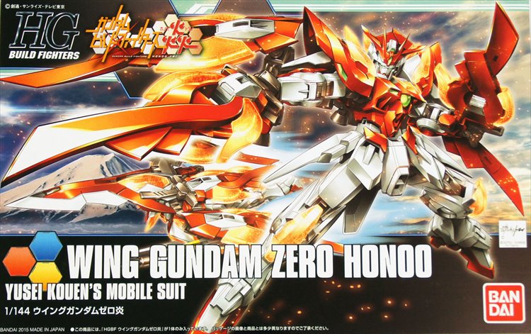 Gundam Build Fighter - 1/144 HGBF Wing Gundam Zero Honoo - Click Image to Close