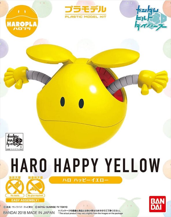 Gundam Seed - Haro Happy Yellow HaroPla Model Kit - Click Image to Close