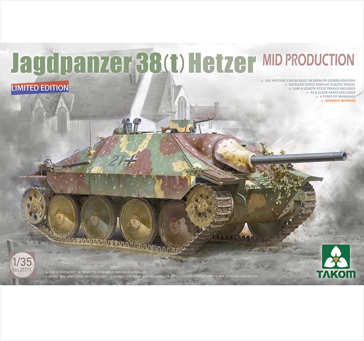 Takom - 1/35 Jagdpanzer 38(t) Hetzer Mid Production - Click Image to Close