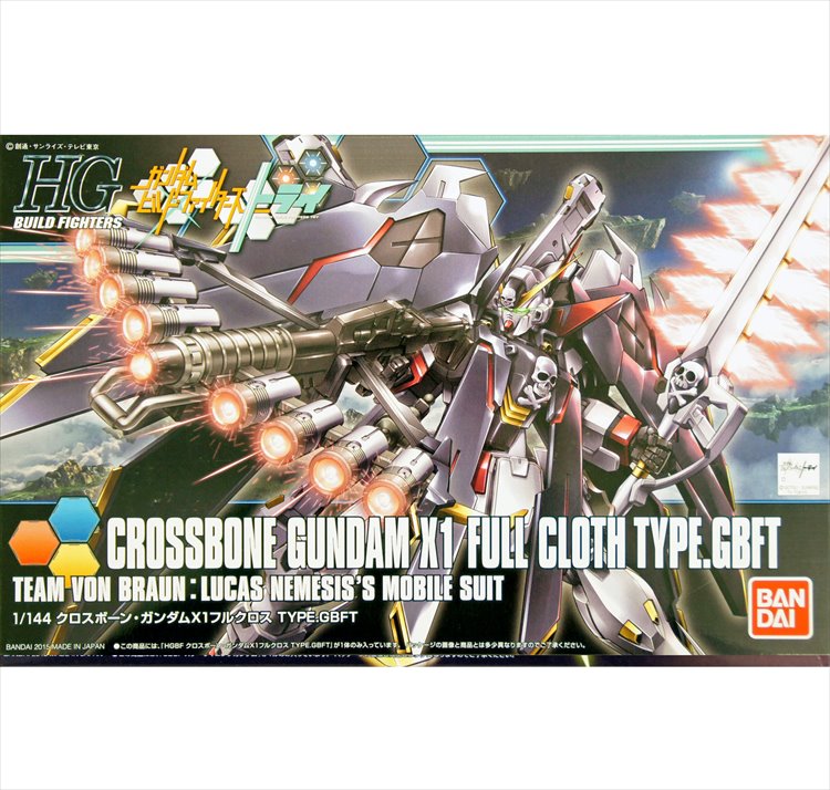 Gundam Build Fighters Try - 1/144 HGBF Crossbone Gundam X-1 Full Cloth GBF Ver. - Click Image to Close