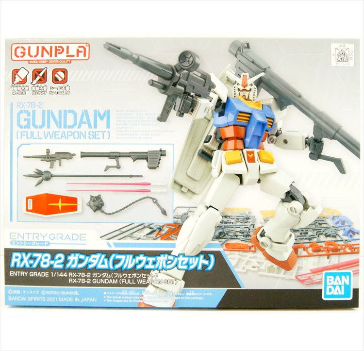 Gundam - 1/144 Entry Grade RX-78-2 Gundam Full Weapon Set Gundam - 1/144 Entry Grade RX-78-2 Gundam Full Weapon Set
