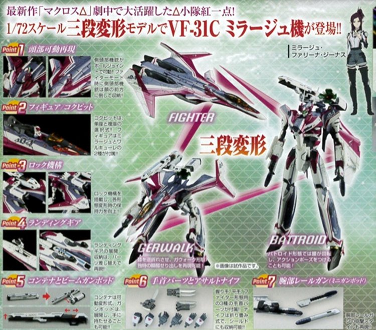 Macross Delta - 1/72 VF-31 C Model Kit - Click Image to Close