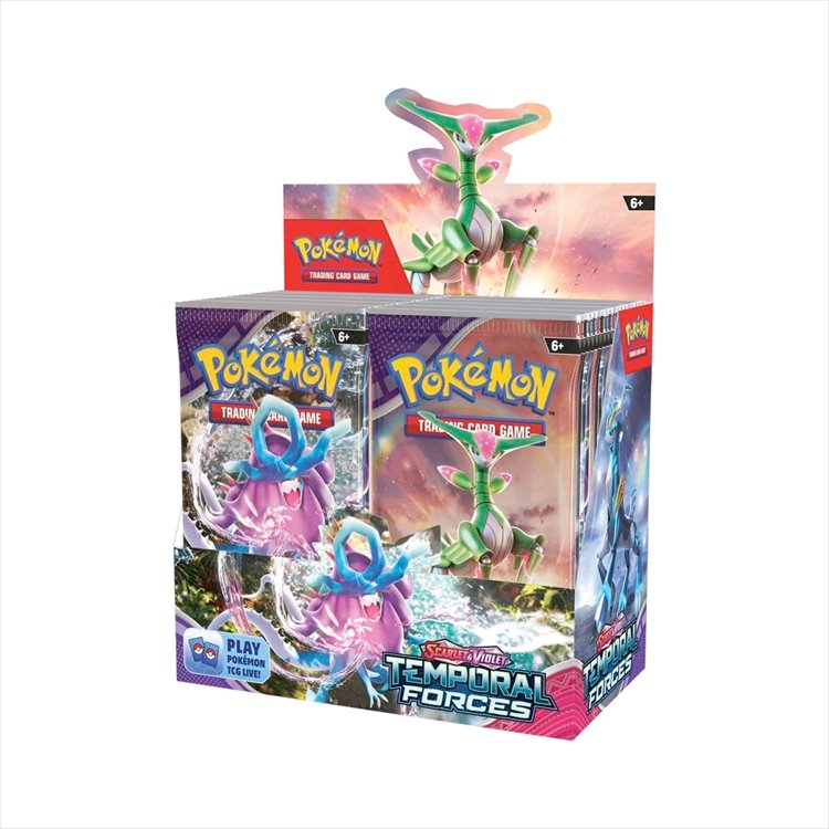 Pokemon TCG Scalet and Violet - Temporal Forces Booster Display
