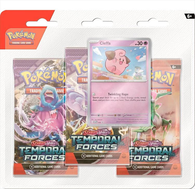Pokemon TCG Scalet and Violet - Temporal Forces Three Booster Blister - Click Image to Close