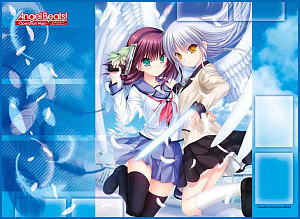 TCG All Purpose Play Mat- Angel Beats Operation Wars- Yuri and Kanade - Click Image to Close
