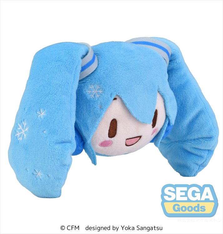Vocaloid - Snow Miku Face Mascot Fuwa Petit Plush